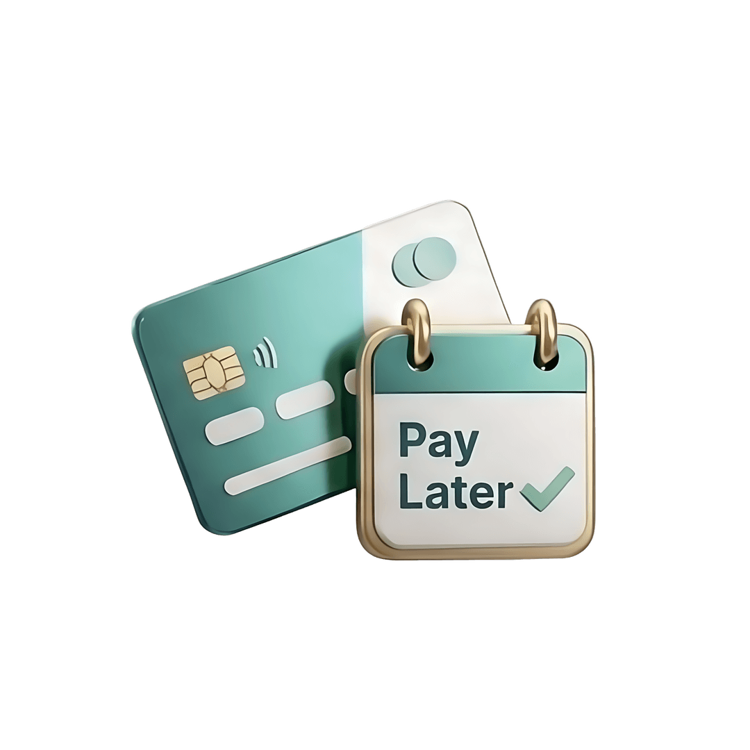 Credit card and Pay Later calendar